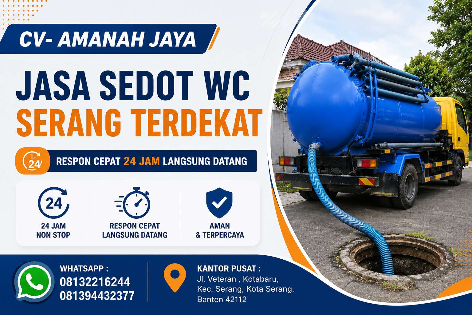 Sedot WC Serang Garansi Tuntas - Solusi Cepat WC Mampet & Wastafel Sumbat